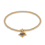 Santeenie Gold Plated Charm Bracelet - Labradorite