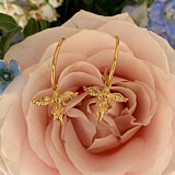 My Guardian Angel Hoop Gold-Plated Earrings
