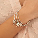 Santeenie Silver Charm Bracelet - Seahorse