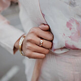Outlet Samara Crystal Gold Ring - Clear Crystal