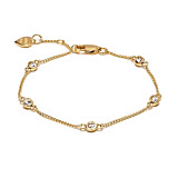 Outlet Edith Crystal Gold Plated Bracelet