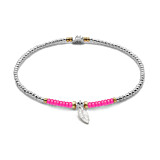 Festival Maisie Mixed Metal Feather Neon Bracelet - Choice of Colour