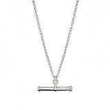 Outlet Solid Bar Silver Necklace - Moonstone