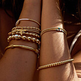Boho Gold Plated Bracelet - White