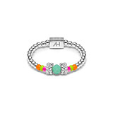 Boho Neon Silver Ring