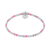 Neon Pink Silver Stack