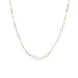 Baroque Pearly Crystal Gold Plated Necklace