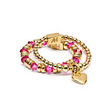 Kaleidoscope Gold Plated Ring Stack - Choice of Colour