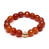 Lucia Gold-Filled Agate Bracelet - Burnt Orange