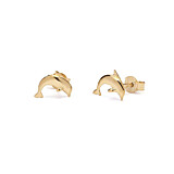 Outlet Teeny Weeny Dolphin Gold Stud Earrings
