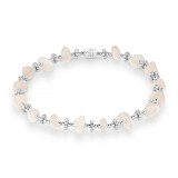 Fiore Chip Silver Charm Bracelet