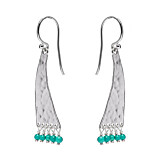 Harlequin Turquoise Silver Earrings