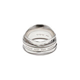 Mothers Hold Motto Silver Spinner Ring