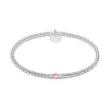Aster Silver Bracelet - Rose