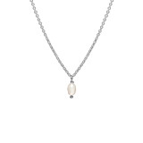 Outlet NU & MII Pearl Charm Silver Necklace