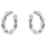 Outlet NU & MII Havana Twist Hoop Silver Earrings