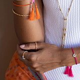 Serasi Neon Silver Ring - Choice of Colour