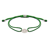 Heart Chakra Silver Friendship Bracelet - Green