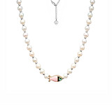 Pisces Fish Pink Pearl Necklace