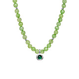 NU & MII Seville Green Silver Necklace