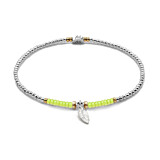 Festival Maisie Mixed Metal Feather Neon Bracelet - Choice of Colour