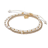 Moonstone Gold Plated Bracelet Stack