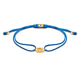 Third Eye Chakra Gold Plated Friendship Bracelet - Dark Blue