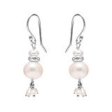 Precious Dangle Silver Earrings - Pearl