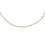 Dainty Gold Plated Necklace - Pearl