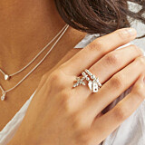Joyful Silver Ring Stack