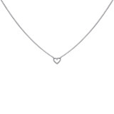 Open Heart Silver Necklace