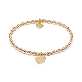 Mini Orchid Gold Plated Charm Bracelet - Love You