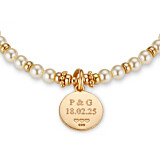 Pearls of Love Personalised Gold Plated Charm Bracelet - The Start of Something Wonderful