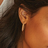 Outlet Solid Twirl Looped Gold Earrings