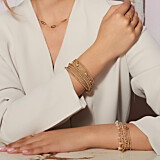 Fleurette Gold Plated Charm Bracelet