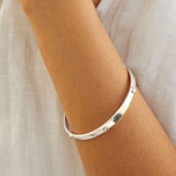 Outlet Samara Crystal Silver Bangle - Clear Crystal