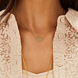 Outlet Flower of Life Gold Chain Necklace