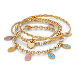 Serenity Gold Plated Bracelet Stack