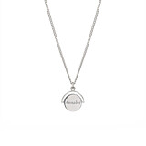 Personalised Halo Spinner Silver Necklace