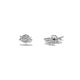 NU & MII Spritz Silver Stud Earrings