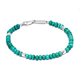 NU & MII Boho Silver Bracelet - Ocean Blue