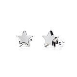 Boxed Star Silver Stud Earrings