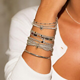 Crystal Delight Silver Bracelet Stack