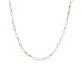 Baroque Pearly Blush Gold Plated Necklace