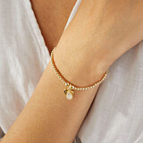 Outlet Santeenie Gold Charm Bracelet - Moonstone Teardrop