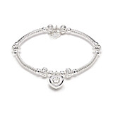 Twist of Love Silver Charm Bracelet
