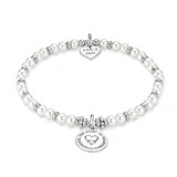 Pearls of Love Personalised Silver Charm Bracelet - The Start of Something Wonderful