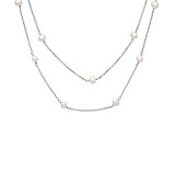 NU & MII Vivienne Pearl Silver Necklace