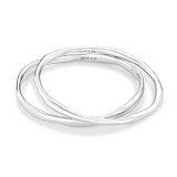 Liv Bentley Molten Duo Silver Bangle Set