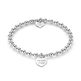 Mini Orchid Silver Charm Bracelet - Fabulous Friend